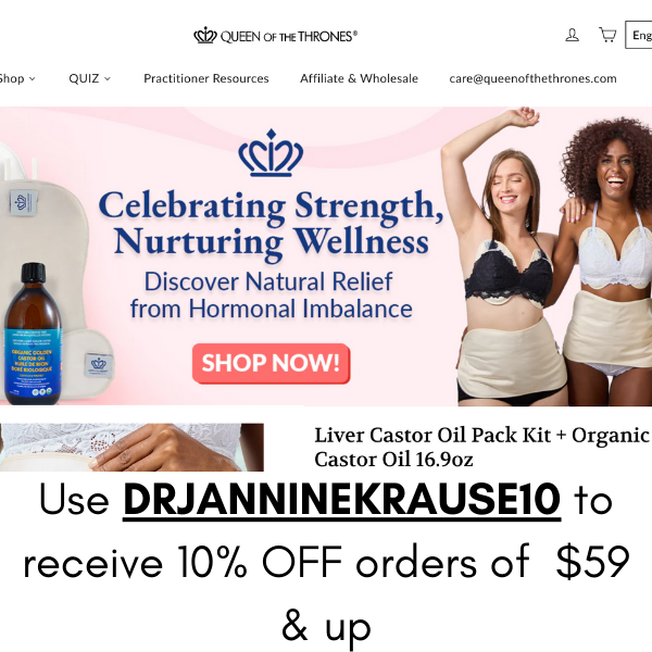 Celebrating Strength, Nurturing wellness. Discover Natural Relief from hormonal Imbalance. Use DRJANNINEKRAUSE10 to receive 10% OFF orders of  and above!