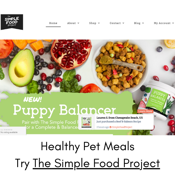 The Simple Food Project.  Whole food ingredients for you pets
